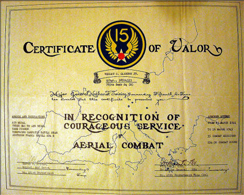 Clyburn Certificate of Valor