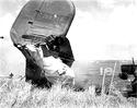 Tail of Swee'Pea showing one of the parachutes used to slow the aircraft which landed with no hydraulics.