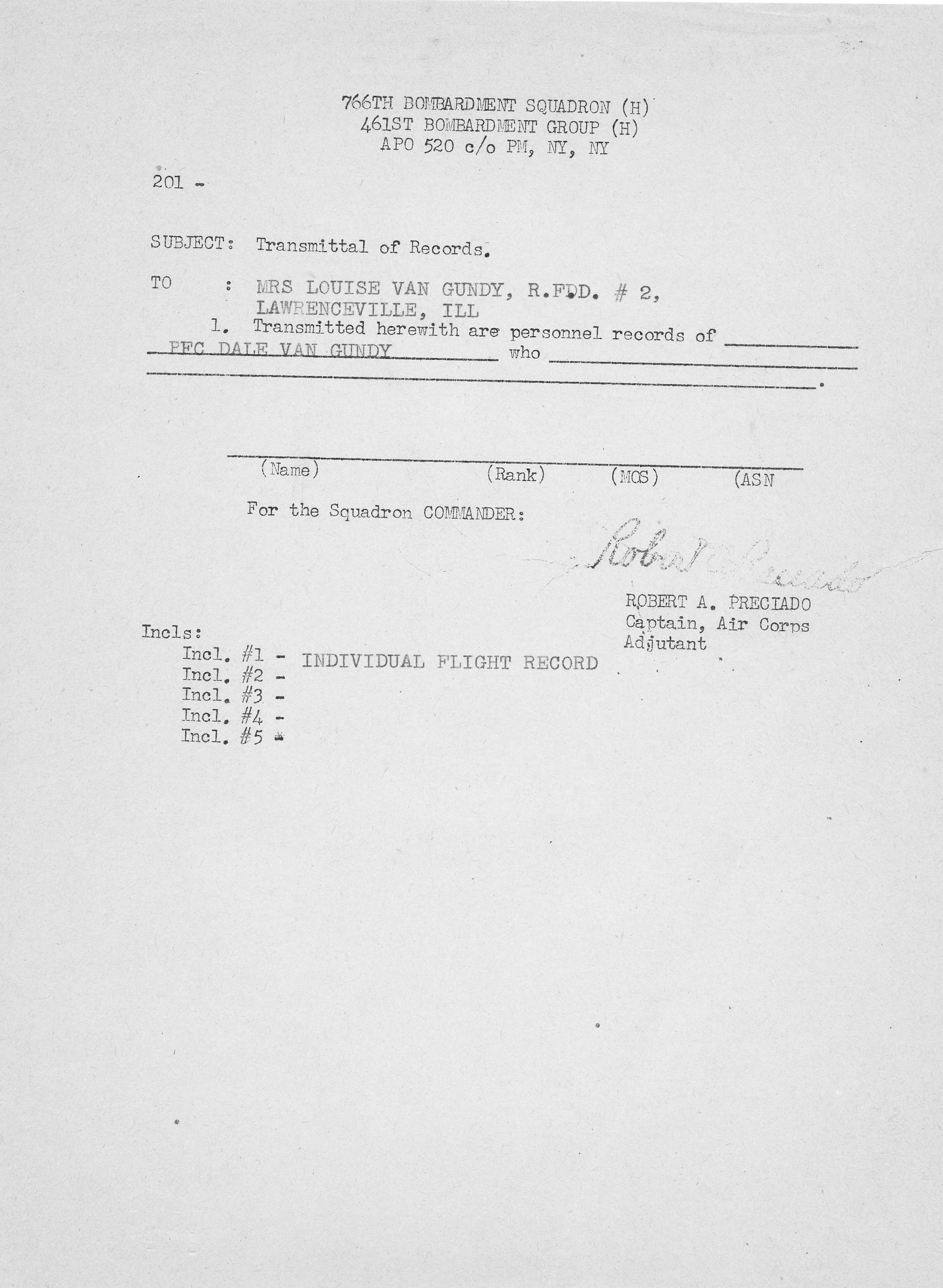 Individual Flight Record