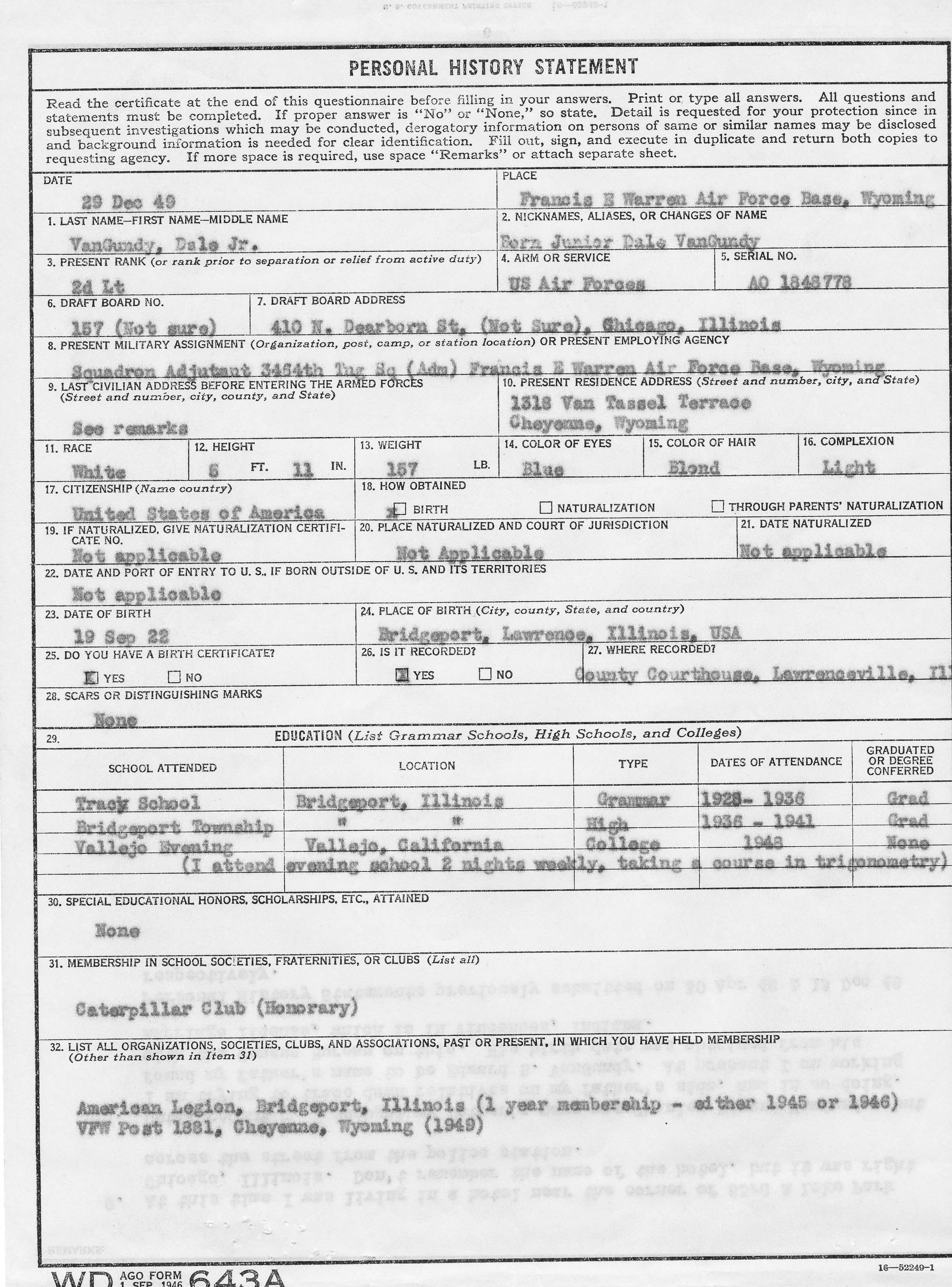 Personal History