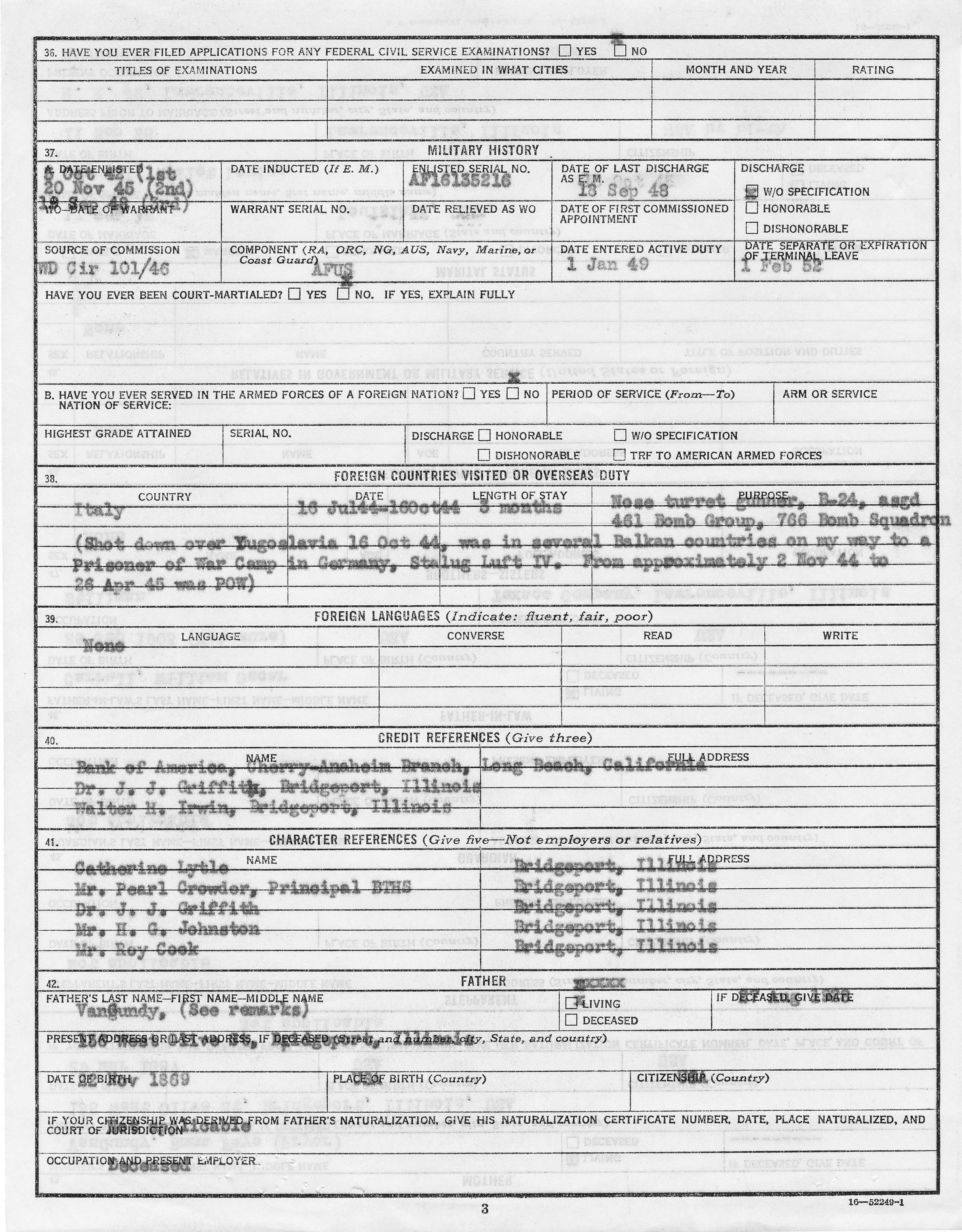 Personal History