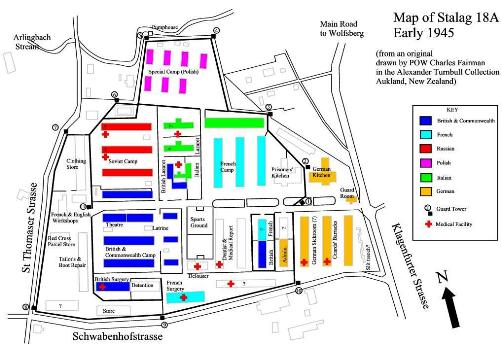 Wolfsberg Stalag 18A Map